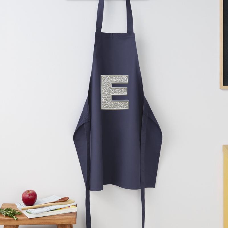 E, letter, letter E, initial, initial E, monogram, Cooking Apron