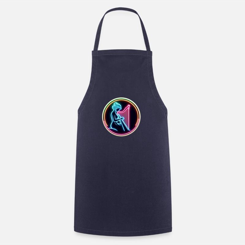 Neon Harp - Cooking Apron - navy