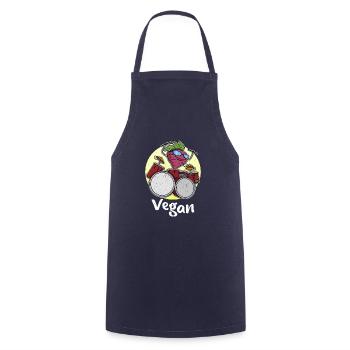 Schlagzeug Rettich Garten Salat Veganer Vegan - Kochschürze - Navy - Vorne - AI Model Male 185 dark (185cm)