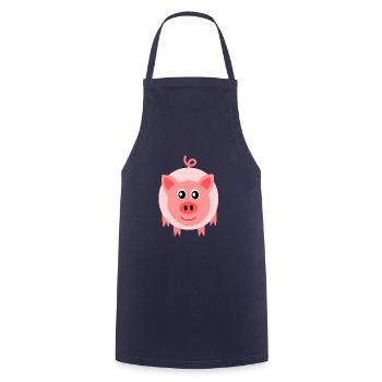 Kawaii Pig Kawaii Piggy Animals Funny - Cooking Apron - navy - Front - AI Model Male 185 dark (185cm)