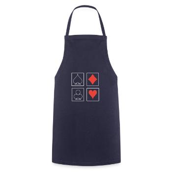 Kartenspielen Zauberer Gift - Kochschürze - Navy - Vorne - AI Model Male 185 dark (185cm)