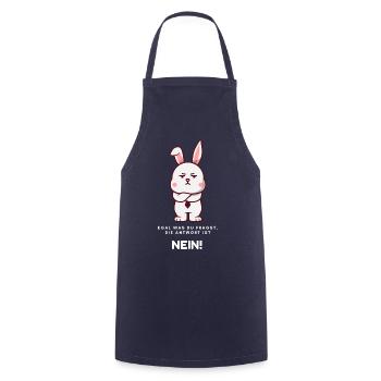 Le lapin dit non ! - Tablier de cuisine - marine - Devant - AI Model Male 185 dark (185cm)