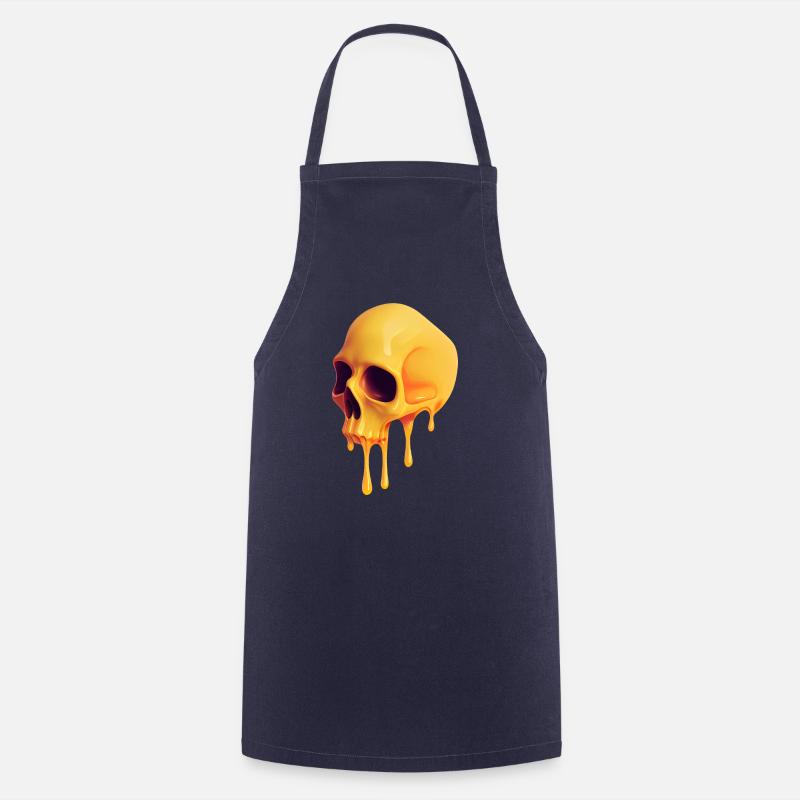 Melting Skull - Cooking Apron - navy
