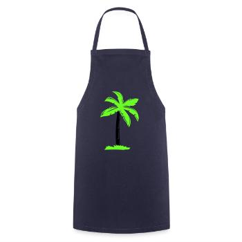 palm tree - Cooking Apron - navy - Front - AI Model Male 185 dark (185cm)