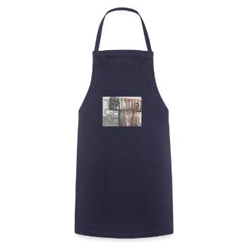 TECHNO | MUSIK | FESTIVAL - Kochschürze - Navy - Vorne - AI Model Male 185 dark (185cm)