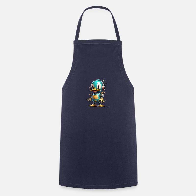 Robot Duck - Cooking Apron - navy