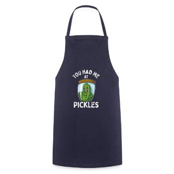 Pickles Cornichons Saying Fruit Vegan - Cooking Apron - navy - Front - AI Model Male 185 dark (185cm)