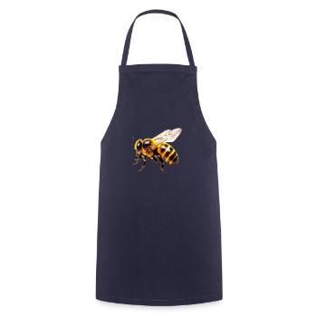 Abeilles Design Motif Miel Apiculteur Abeille - Tablier de cuisine - marine - Devant - AI Model Male 185 dark (185cm)