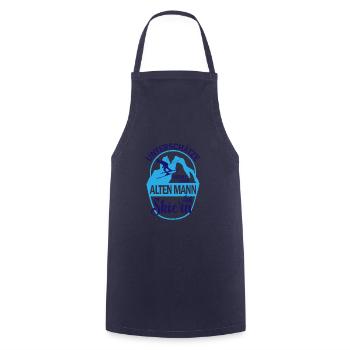 Alten mann skiern Winter Geschenk Urlaub Spruch - Kochschürze - Navy - Vorne - AI Model Male 185 dark (185cm)