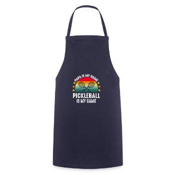 Pickleball Dad funny quote father pickleball Vin - Cooking Apron - navy - Front - AI Model Male 185 dark (185cm)
