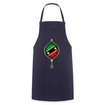 ST. KITTS UND NEVIS | FLAGGE | URBANE KUNSTSTOFFE - Kochschürze - Navy - Vorne - AI Model Male 185 dark (185cm)