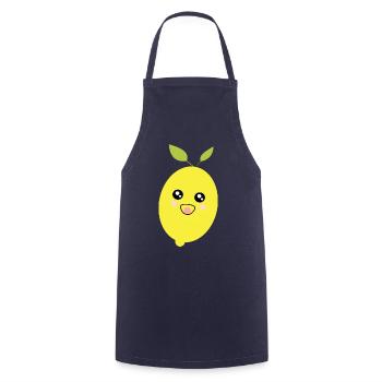 Kawaii Lemon Kawaii Fruits Kawaii Fruit - Cooking Apron - navy - Front - AI Model Male 185 dark (185cm)