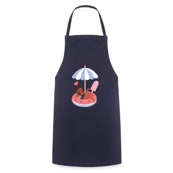 Bouée - Tablier de cuisine - marine - Devant - AI Model Male 185 dark (185cm)