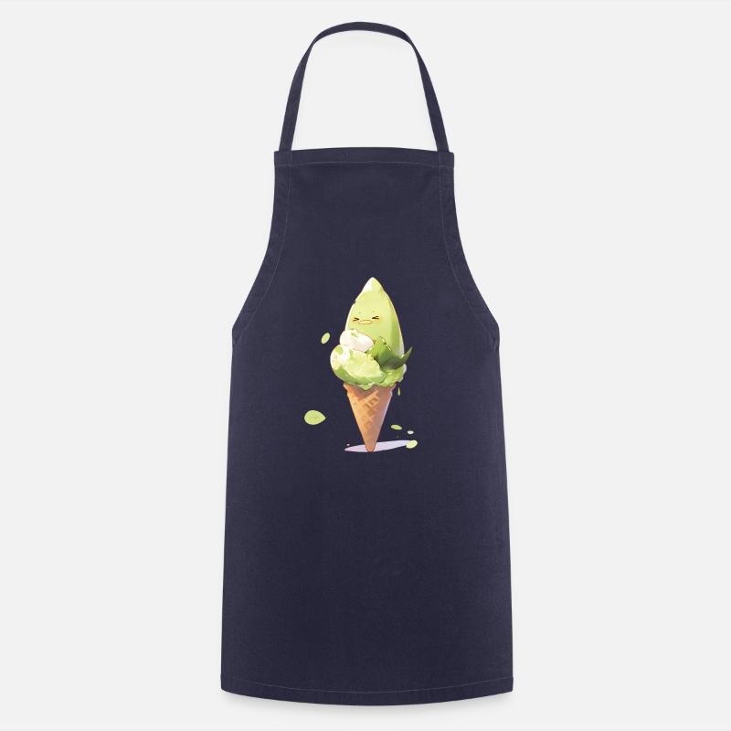 Avocado ice cream - Cooking Apron - navy
