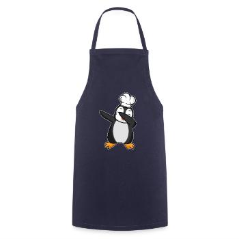 dab dabbing penguin cook winter banquet funny - Cooking Apron - navy - Front - AI Model Male 185 dark (185cm)
