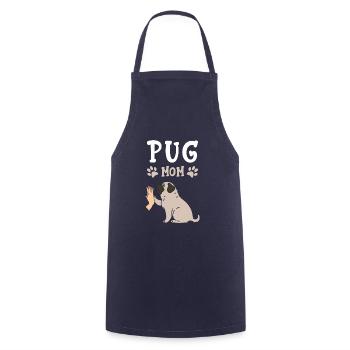 Mops Mama Hund Hund Besitzer Geschenk Hund Mama - Kochschürze - Navy - Vorne - AI Model Male 185 dark (185cm)