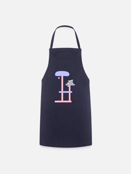 Kätzchen-Tier9 - Kochschürze - Navy