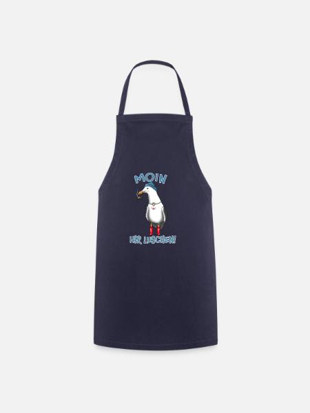 Möwe MOIN IHR LUSCHEN! - Kochschürze - Navy
