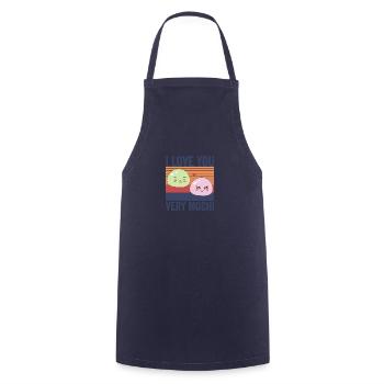 Mochi Glaçons Kawaii amant - Tablier de cuisine - marine - Devant - AI Model Male 185 dark (185cm)