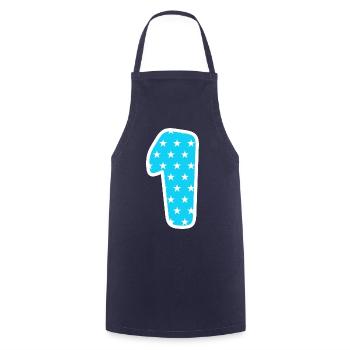 Number 1 - Cooking Apron - navy - Front - AI Model Male 185 dark (185cm)