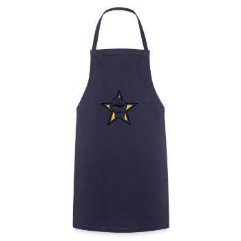 Étoile fist - fist liberté, lutter contre la - Tablier de cuisine - marine - Devant - AI Model Male 185 dark (185cm)