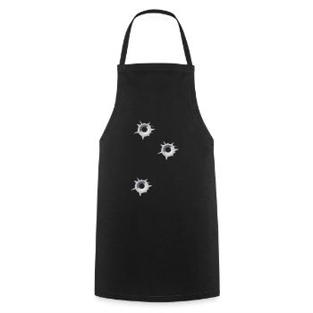 Bullet holes pistol gun shooting sports gift - Cooking Apron - black - Front - AI Model Male 185 dark (185cm)