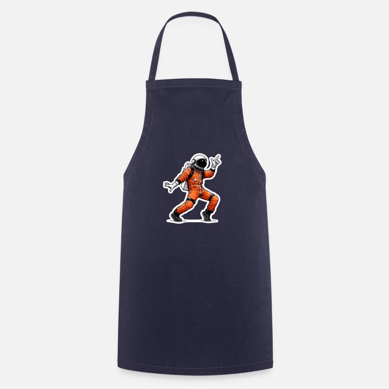 Dancing Spaceman - Cooking Apron - navy