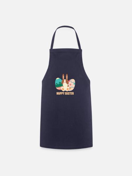 Ostern Geschenk Happy Easter - Kochschürze - Navy