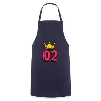 Jersey à 2 chiffres Couronne - Tablier de cuisine - marine - Devant - AI Model Male 185 dark (185cm)