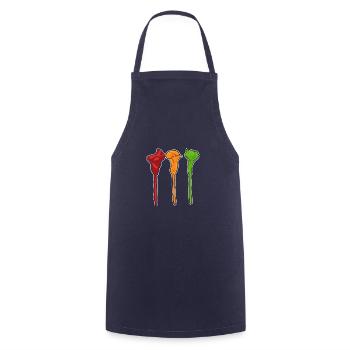 Schöne Tulpen Florist Gift - Kochschürze - Navy - Vorne - AI Model Male 185 dark (185cm)