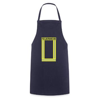 Feuerwehr-Neon - Kochschürze - Navy - Vorne - AI Model Male 185 dark (185cm)