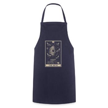 Carte de tarot abeille – Le symbole de la ruche - Tablier de cuisine - marine - Devant - AI Model Male 185 dark (185cm)