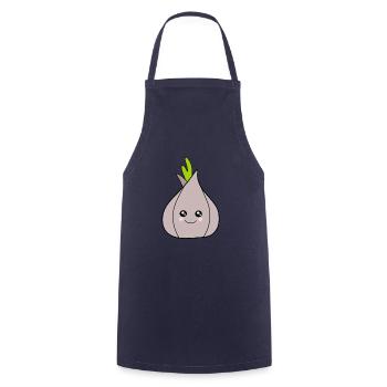 Kawaii Gemüse Zwiebel Knoblauch lustige Geschenke - Kochschürze - Navy - Vorne - AI Model Male 185 dark (185cm)