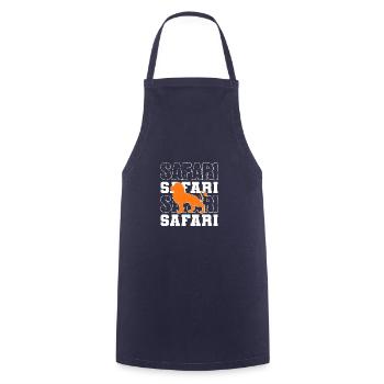 Safari Lion Keeper Poison - Cooking Apron - navy - Front - AI Model Male 185 dark (185cm)