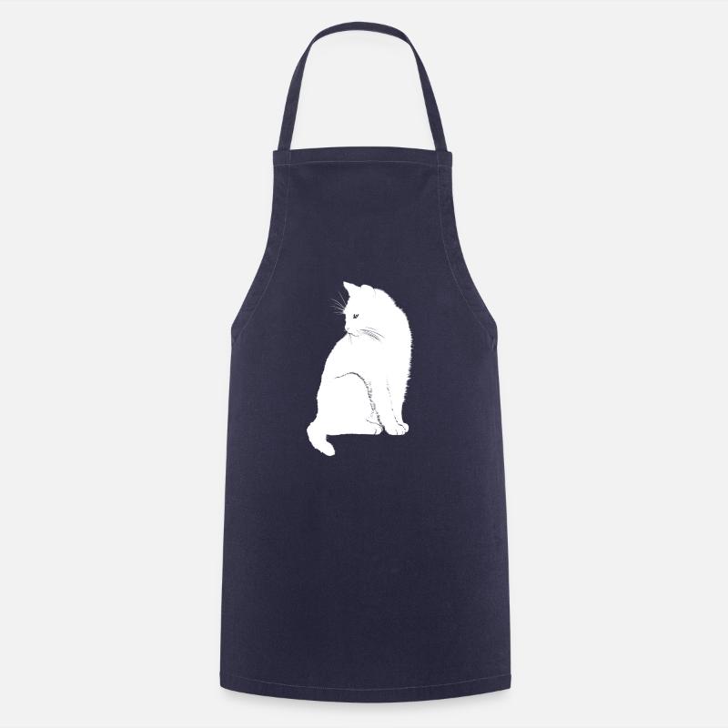 cat - Cooking Apron - navy