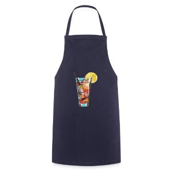 Limonade Drink - Kochschürze - Navy - Vorne - AI Model Male 185 dark (185cm)