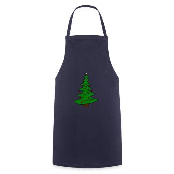 Christmas tree Christmas Tree Juletre - Cooking Apron - navy - Front - AI Model Male 185 dark (185cm)