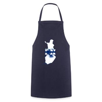 Team FIN Map Finlande avec modèle de balle - Tablier de cuisine - marine - Devant - AI Model Male 185 dark (185cm)