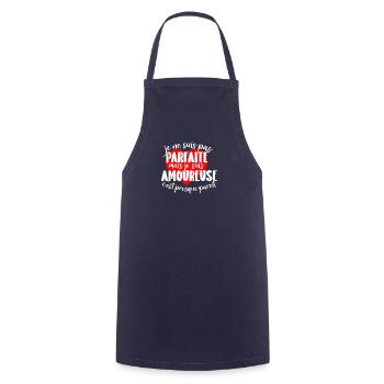 I'm not perfect but I'm in love... - Cooking Apron - navy - Front - AI Model Male 185 dark (185cm)