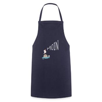 Moin Möwe - Kochschürze - Navy - Vorne - AI Model Male 185 dark (185cm)