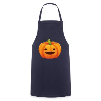 Costume d'Halloween Citrouille - Je suis une citrouille - Tablier de cuisine - marine - Devant - AI Model Male 185 dark (185cm)