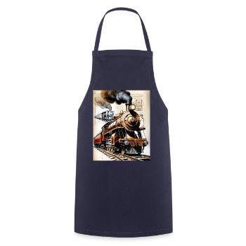Train #1 - Cooking Apron - navy - Front - AI Model Male 185 dark (185cm)