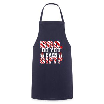 Bro, Do You Even Gift? Funny Christmas - Cooking Apron - navy - Front - AI Model Male 185 dark (185cm)