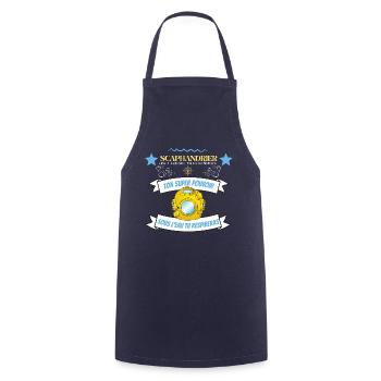 scaphandrier légende idée cadeau et tshirt - Tablier de cuisine - marine - Devant - AI Model Male 185 dark (185cm)