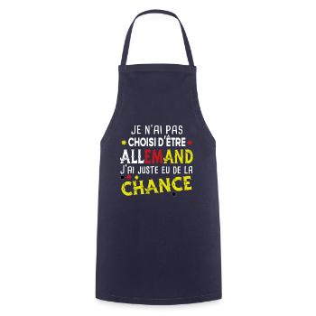 Allemand Allemagne Europe Cadeau Pays Humour Homme - Tablier de cuisine - marine - Devant - AI Model Male 185 dark (185cm)