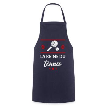 La reine du tennis, tenniswoman, fête des mères - Tablier de cuisine - marine - Devant - AI Model Male 185 dark (185cm)