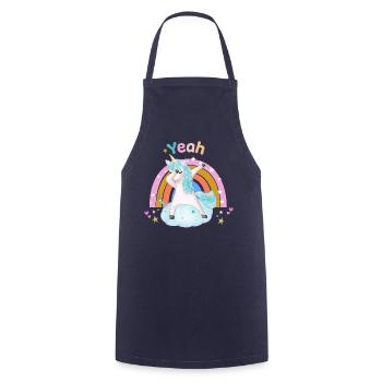 Unicorn - Cooking Apron - navy - Front - AI Model Male 185 dark (185cm)