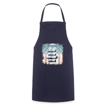 Grumman fighters WW2 - Cooking Apron - navy - Front - AI Model Male 185 dark (185cm)