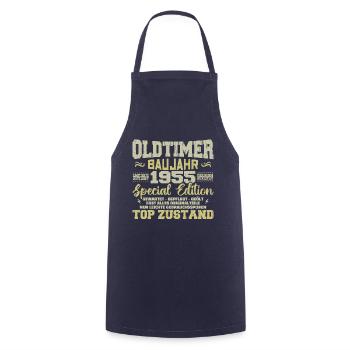 Vintage 1955 Born Retro Birthday Vintage - Cooking Apron - navy - Front - AI Model Male 185 dark (185cm)