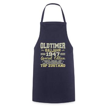Jahrgang 1947 geboren Retro Geburtstag Vintage - Kochschürze - Navy - Vorne - AI Model Male 185 dark (185cm)